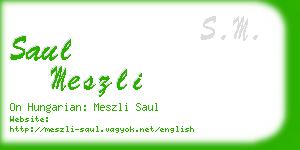 saul meszli business card